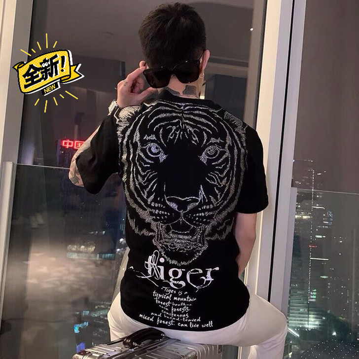 潮牌短袖t恤男2020新款夏季潮流精神小伙...