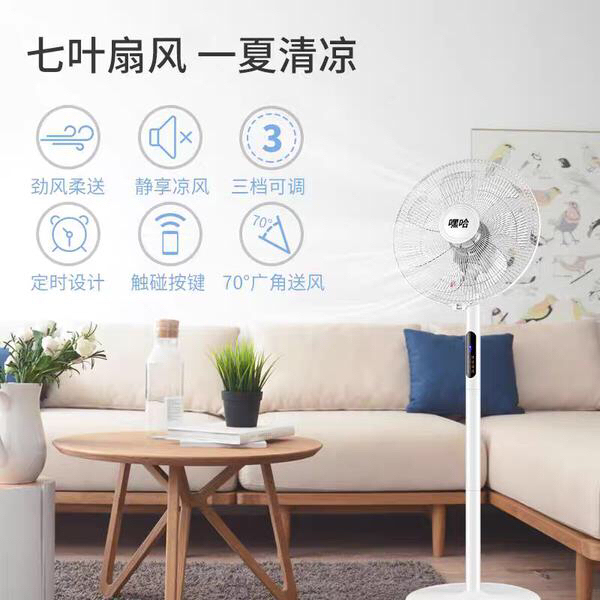 全新电风扇静音遥控落地扇家用电扇