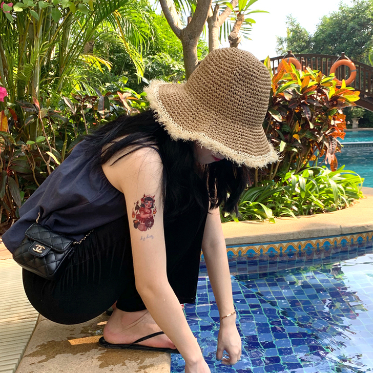 休闲！可折叠韩版大檐草帽女夏季出游海边沙滩帽子毛##amp；hellip；