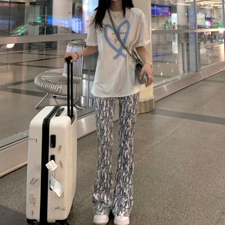 JMSHOP 涂鸦凉凉裤 腿精B备裤子女夏...