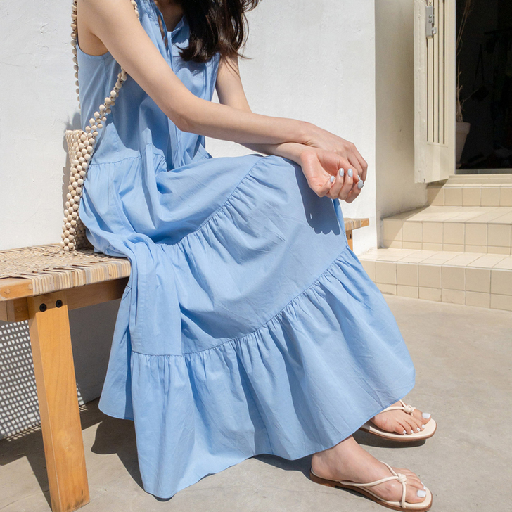 裙子仙女超仙森系显瘦长裙脚踝宽松荷叶边遮肚...