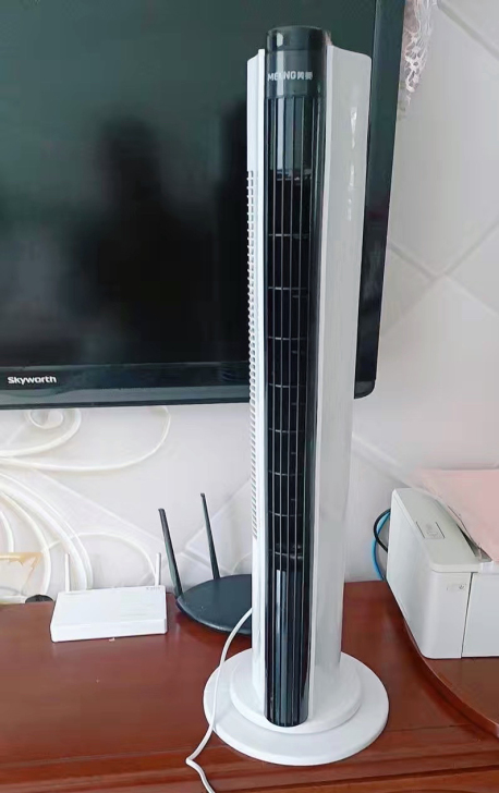 美菱电风扇摇头无叶塔式静音家用塔扇落地扇立...