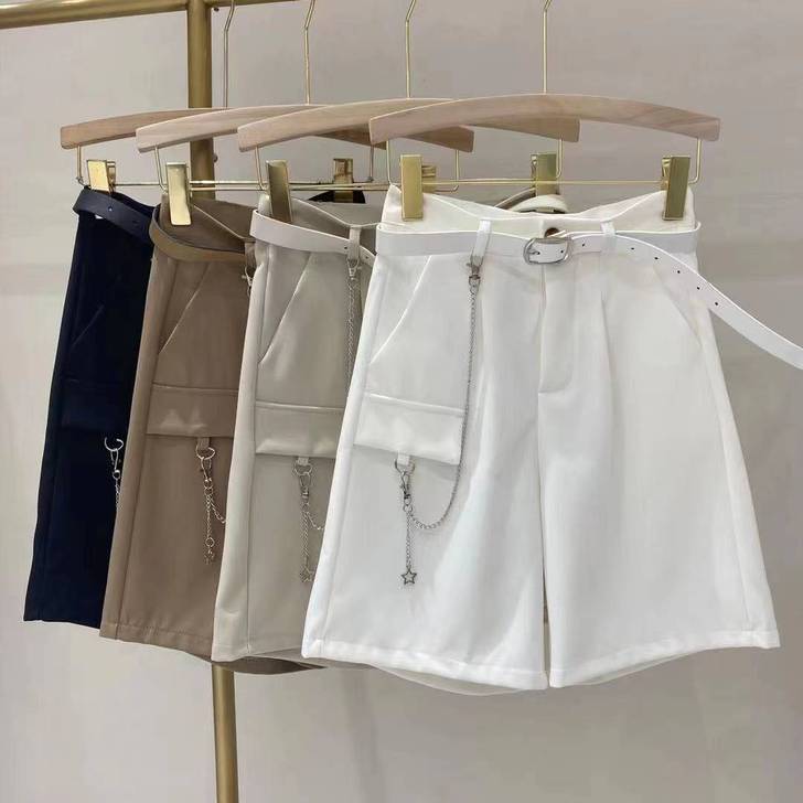 高品设计链条短，五分裤女夏装