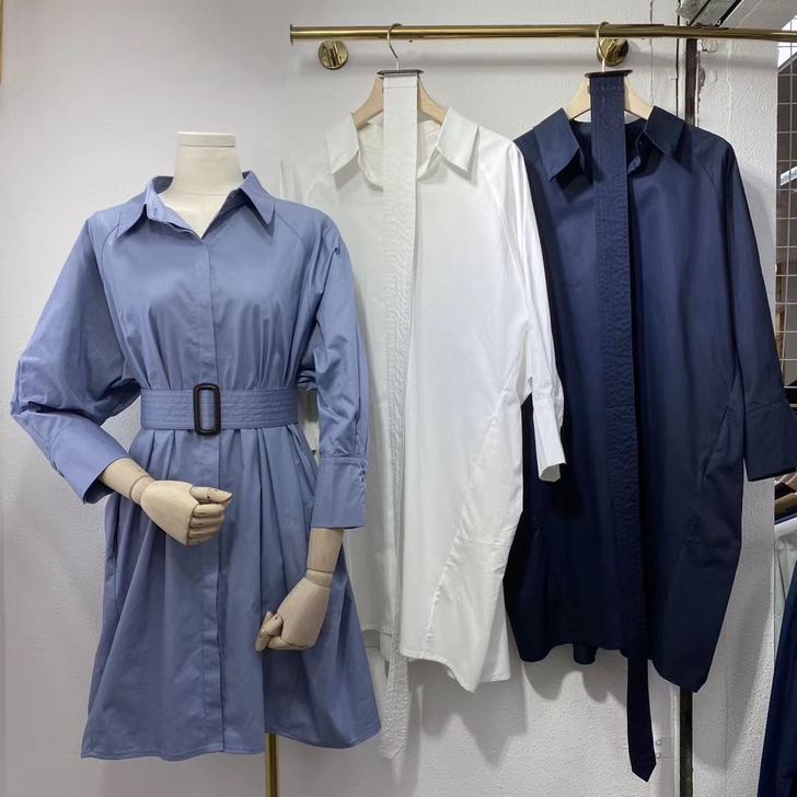 法式复古连衣裙女宽松休闲衬衫裙显瘦小个子气...