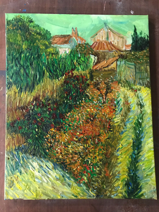 纯手绘 梵高的花园～用的是温莎牛顿的油画颜...