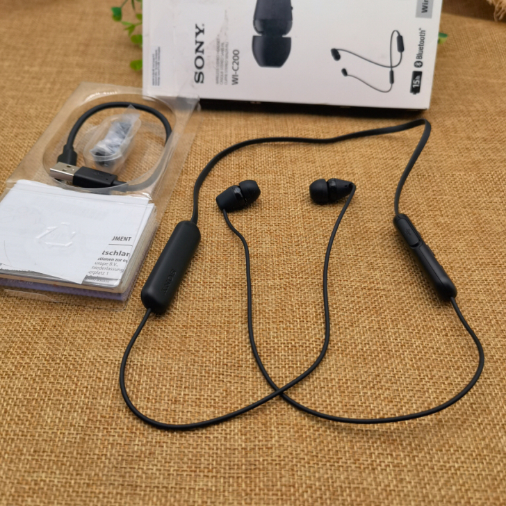 Sony/索尼 WI-C200入耳式颈挂蓝...