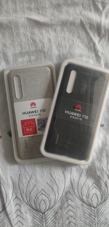 华为P30皮革保护壳正品p30防摔耐磨原厂...