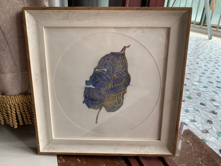 水彩作品《枯叶》