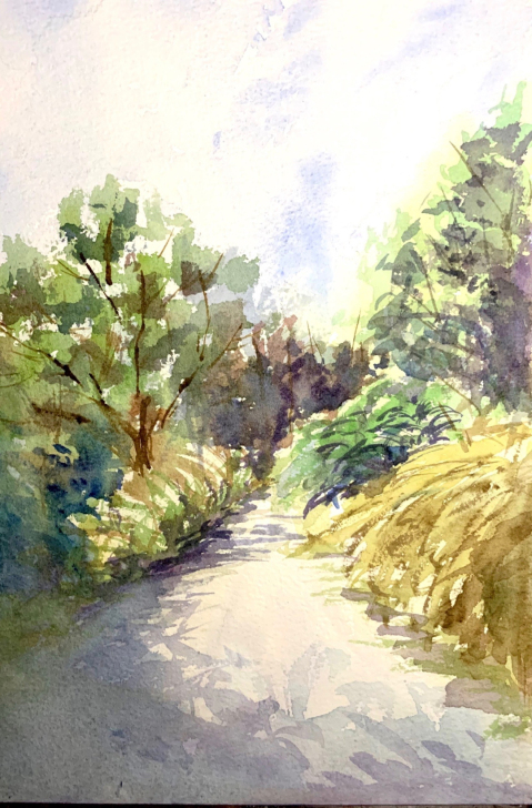 水彩代画 风景 约稿  写生 临摹