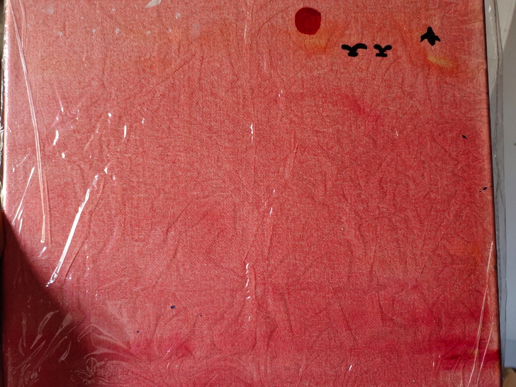 海天一色 原创丙烯画