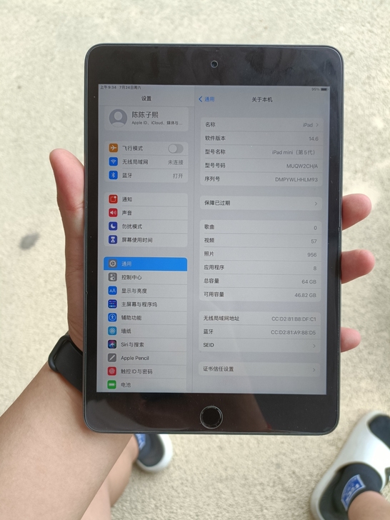 iPad mini5苹果平板电脑 64g国...