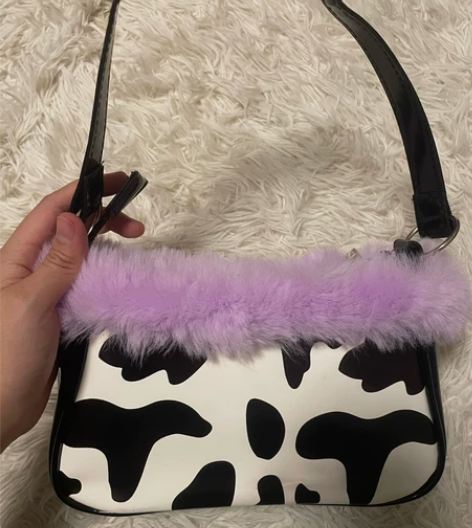 古着vintage千禧风y2k复古洋气毛茸...