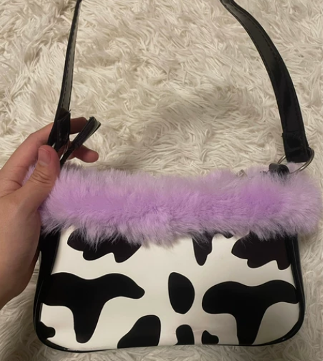 古着vintage千禧风y2k复古洋气毛茸...