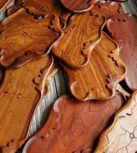 精品茶盘老红木干果盘干泡台缅甸花梨木赞比亚...