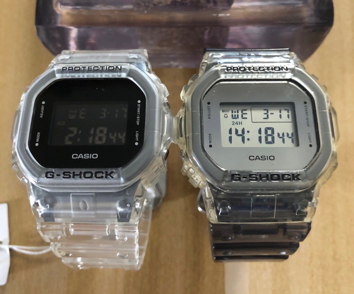 个人转让 卡西欧透明冰韧手表白色DW##a...