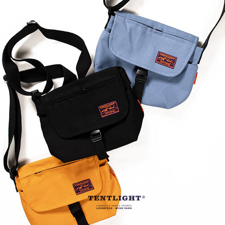 日系卡其色斜挎包单肩包肩带可调节