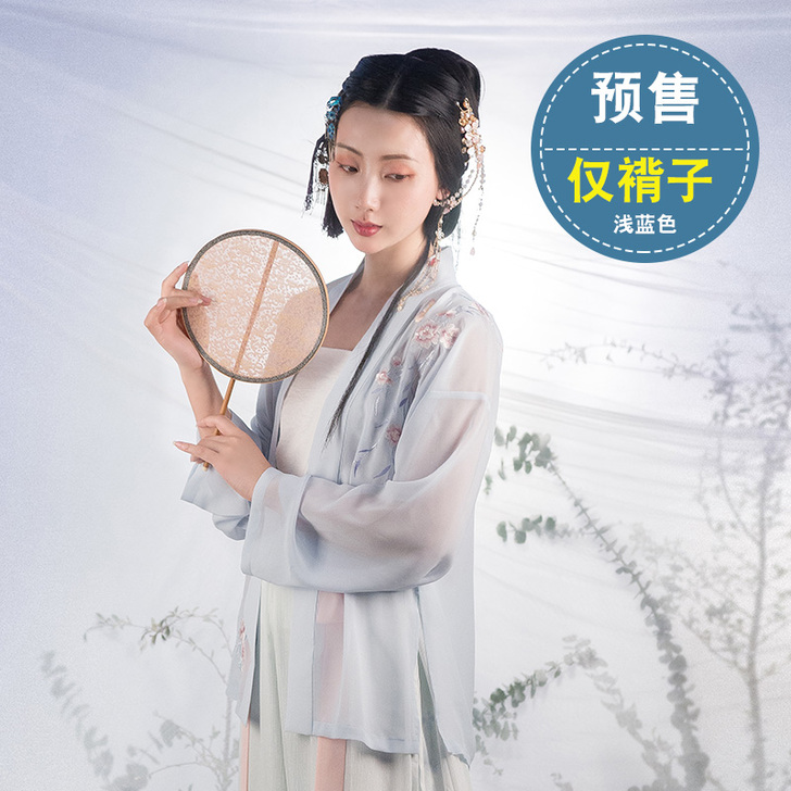 重回汉唐汉服夏装女暮雨日常非古装中国风刺绣...