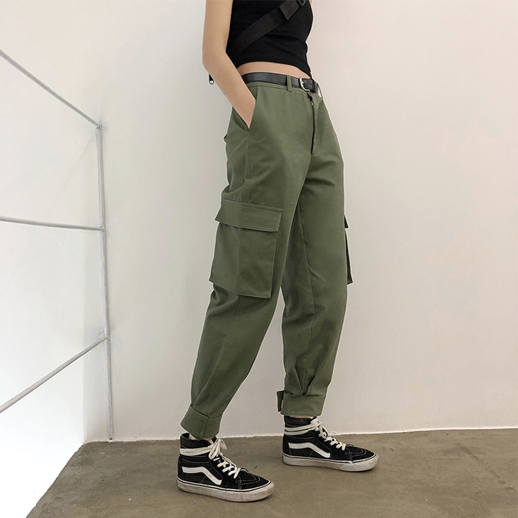 hiphop工装裤子2020年新款宽松bf...