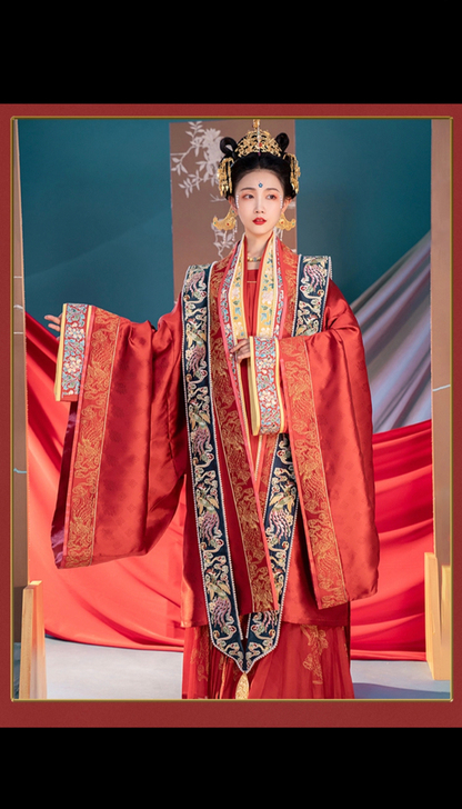 【华服日】重回汉唐子衿原创汉服宋制婚服女全...