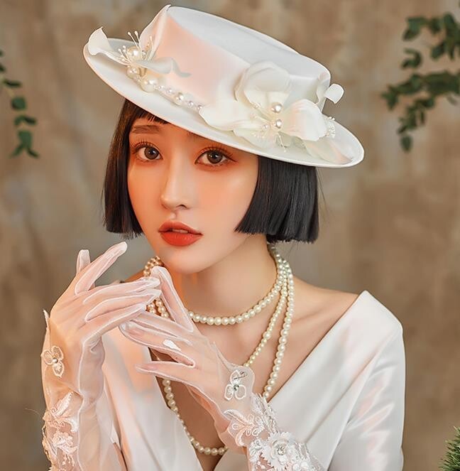 ##amp；nbsp；新娘头饰法式礼帽优雅...