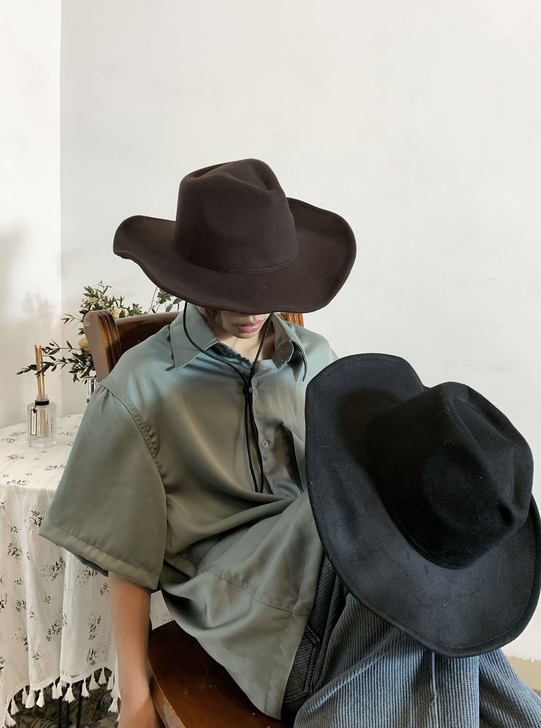 礼帽 有点毛呢的好像 全新