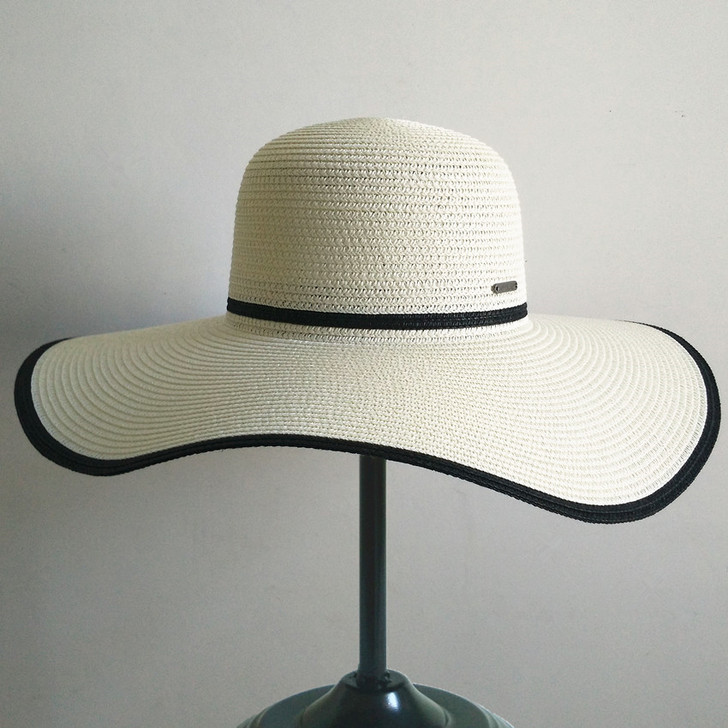 尚域帽子女海边夏天防晒草帽出游大檐沙滩遮阳...