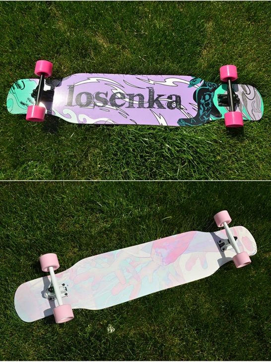 【清仓低价】110厘米长板滑板成人青少年初...