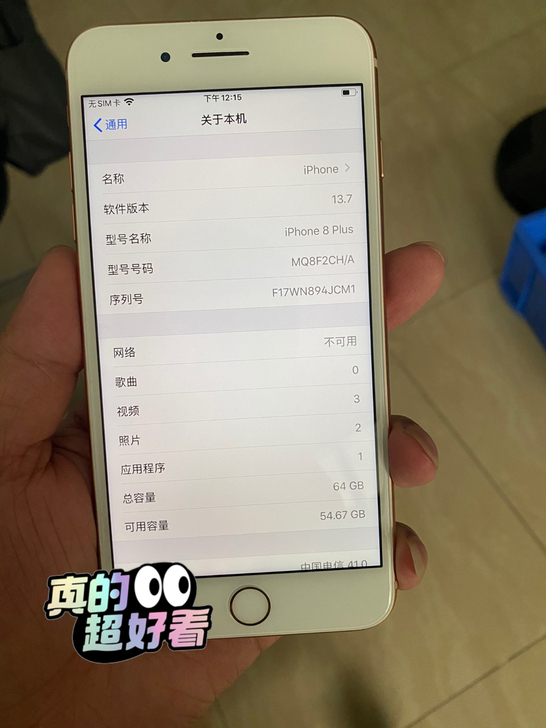 苹果8plus64g国行，95新，爱思全绿