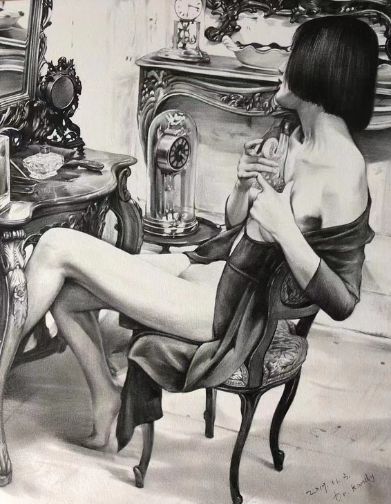 性感小姐姐系列作品  微喷油画 材质：防水...