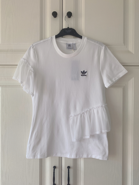 全新真好品阿迪达斯短袖女士网纱拼接T恤，全...