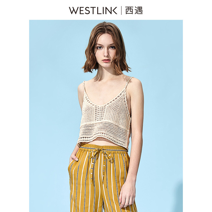 西遇2019春季新款女装纯棉短款休闲心机内...