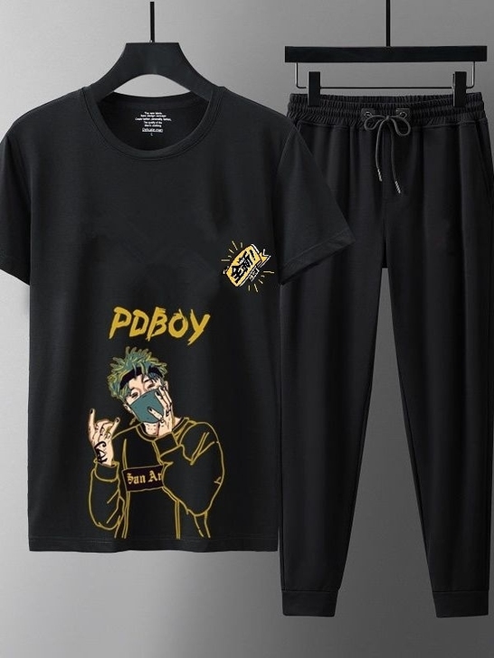 19.9包邮全新夏季男士运动套装青少年休闲...