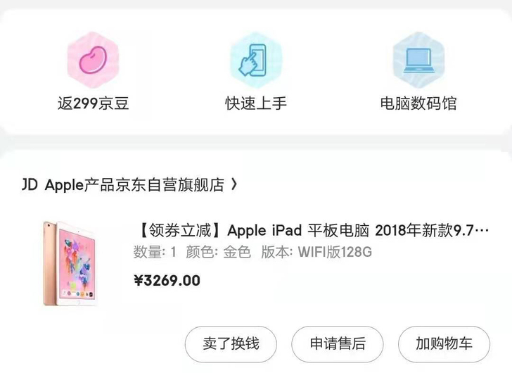 个人自用苹果ipad2018，第六代，12...