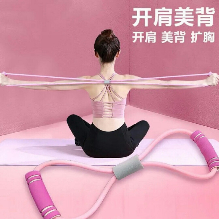 处理一批8字拉力器 家用 健身弹力带瑜伽男...