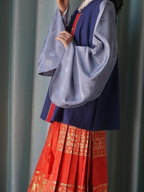 兰若庭 汉服 明制 比甲 圆领 百搭 袄裙...