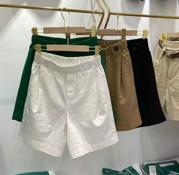 纯棉ins五分裤女夏薄款短裤新款高腰宽松大...