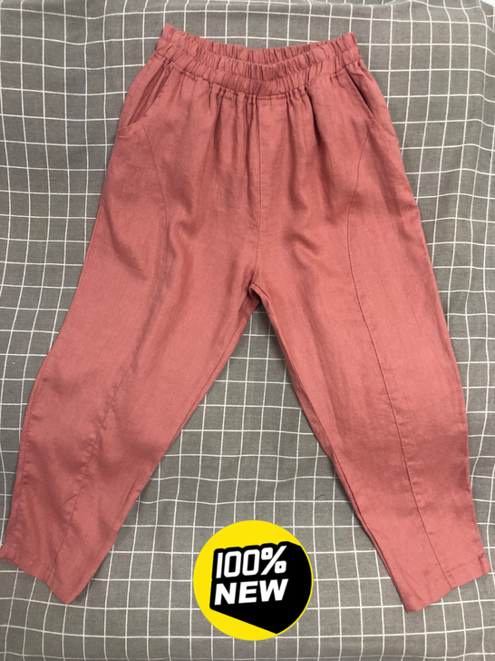 全新含吊牌 全亚麻休闲裤，具体见图，裤长8...