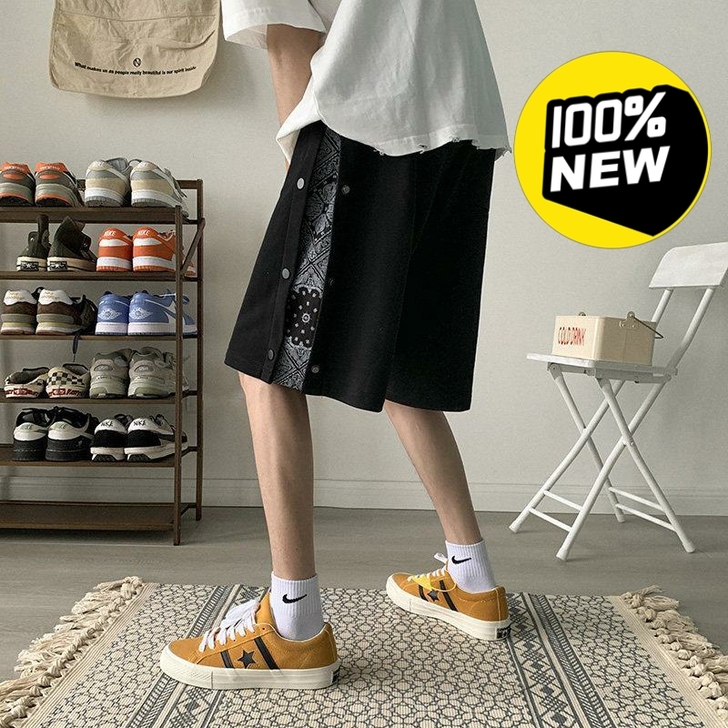 [全新包邮16.9]高街腰果花短裤潮牌宽松