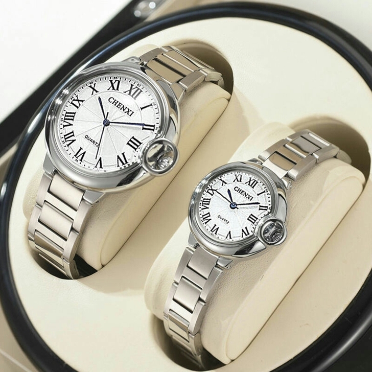 【低价出售#】正品情侣手表钢带蓝色气球同款...