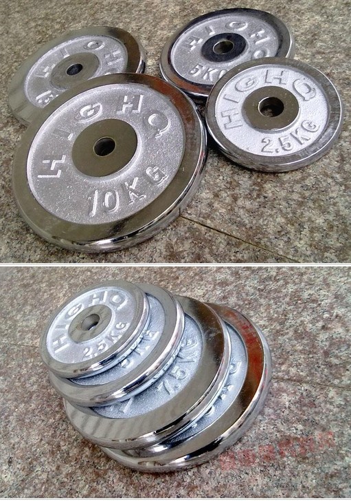 哑铃片清仓处理，电镀哑铃片、杠铃片，纯铁电...