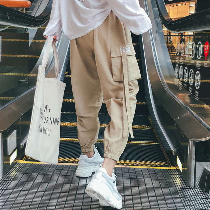 cargo工装裤子女2020夏装新款束脚显...