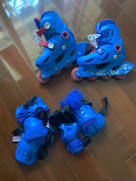 迪卡侬溜冰鞋儿童初学者轮滑鞋男滑冰鞋女旱冰...