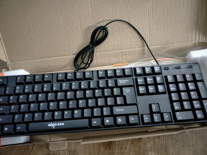 爱国者有线键盘鼠标套装usb电脑家用办公游...