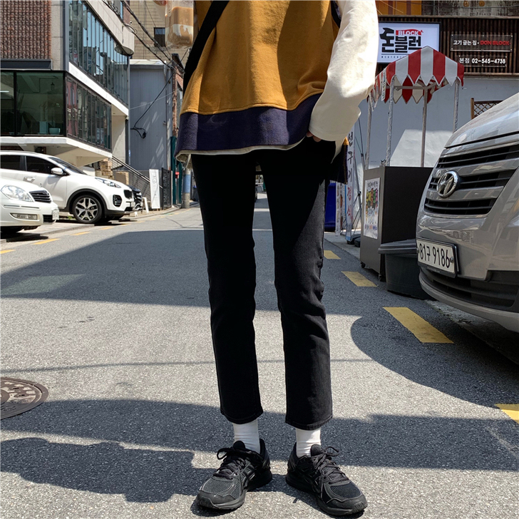 牛仔裤女高腰显高显瘦裤子秋季韩版宽松直筒裤...