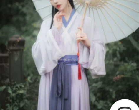 十九觅汉服[思露]原创 晋制印花交领汉服女...