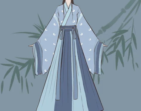 桃花绽放原创汉服青叶竹交领晋制襦裙男女CP...