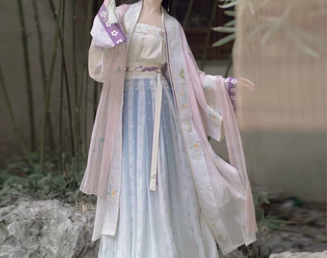 慕允儿千思量原创宋制汉服女长褙子百迭裙套装...