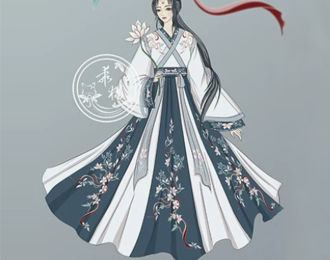 夕瑶赋春樱赠汉服女正品原创全套交领晋制中国...