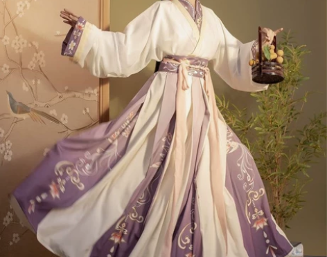 汉服女晋制交领三件套齐腰襦裙白菜价全套情侣...