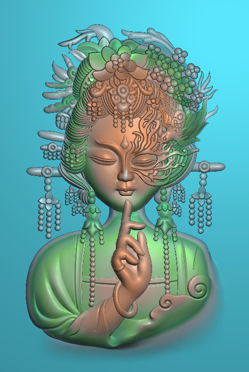 美女stl立体图精雕图 楼兰美女 面具美女...